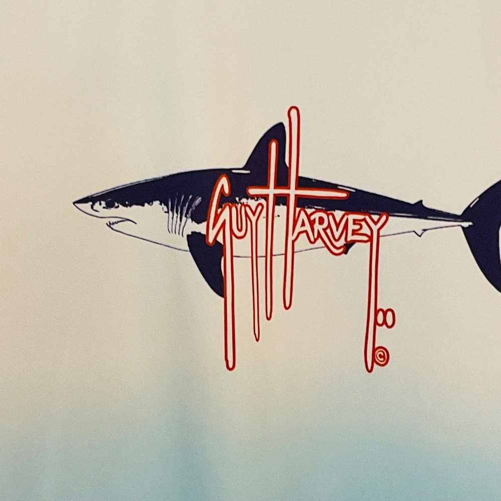 GUY HARVEY men's shirt XL shark mahi long sleeve fishing performance sun protect - Picture 2 of 6